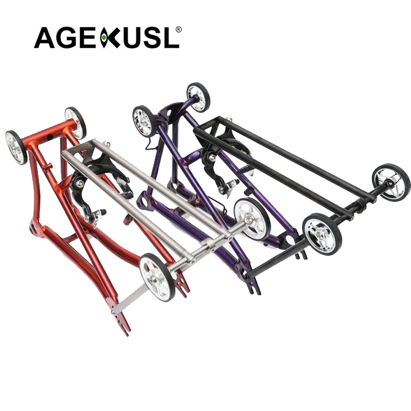 AGEKUSL Bike Rear Rack Bicycle Titanium Alloy Rear Rack TC4 Shelves Use ...