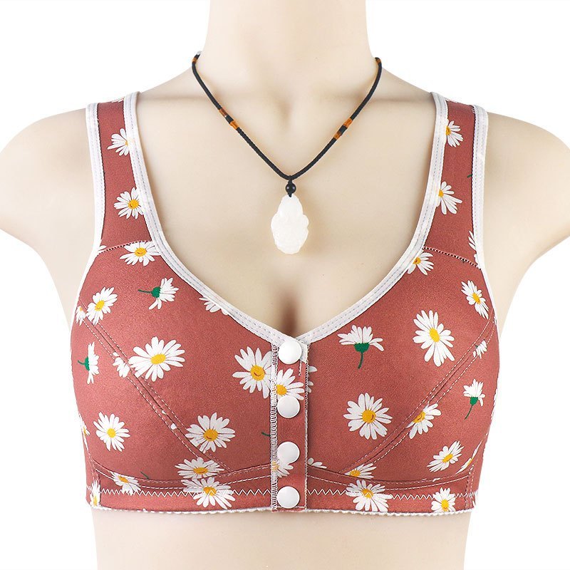 Front Button Buckle Sleep Bra for women Green, Pink & Beige  (Pack of-3)