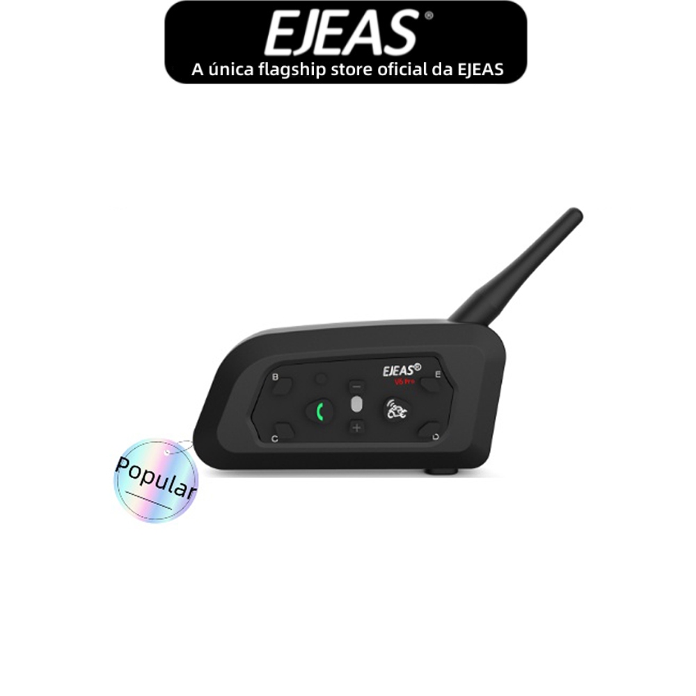 EJEAS V6 Pro+ Motorcycle Helmet Bluetooth Headset Bluetooth 5.1 Waterproof,2 rider talk