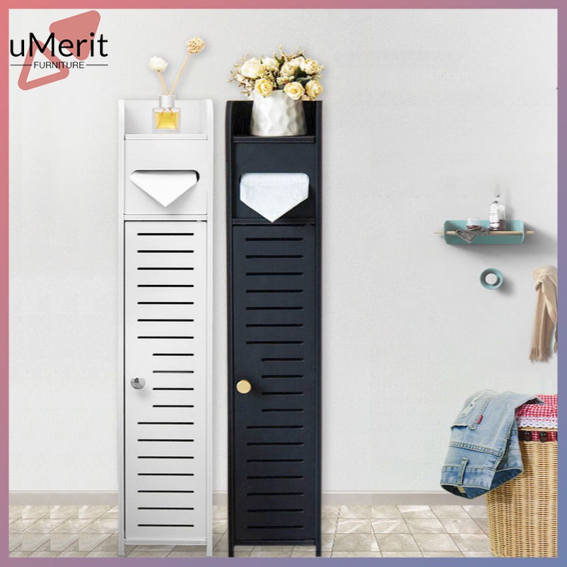 Bathroom side cabinet waterproof toilet side cabinet toilet narrow ...