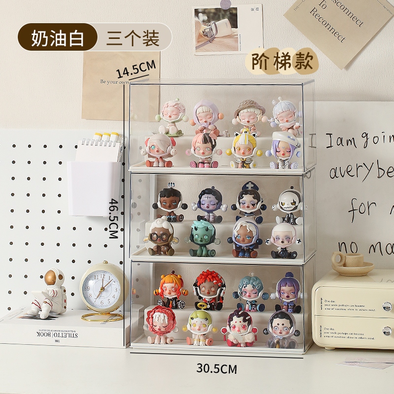 Double Layered Display Cabinet Transparent Box Detachable Partition ...