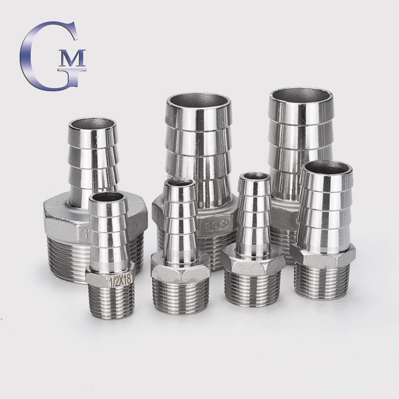 304-stainless-steel-bspt-1-8-3-8-1-2-1-4-male-thread-barb-pipe