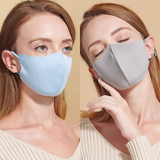 cotton ice silk sun mask, washable reusable sports breathable UV protection  female mask
