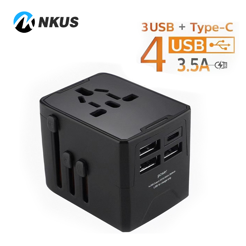 SG Universal Compact Travel Adapter Wall Plug with USB type C ports ...
