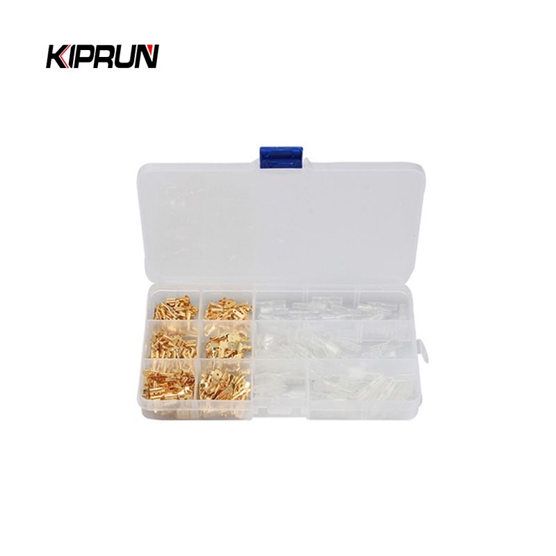 KIPRUN 270pcs Male Female Spade Connector Wire Crimp Terminal Block