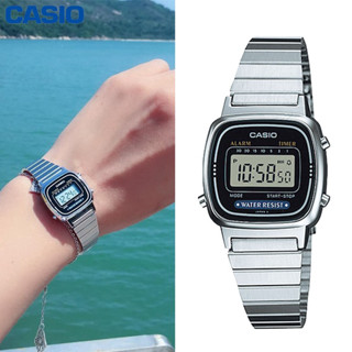 Casio silver sale digital watch women's