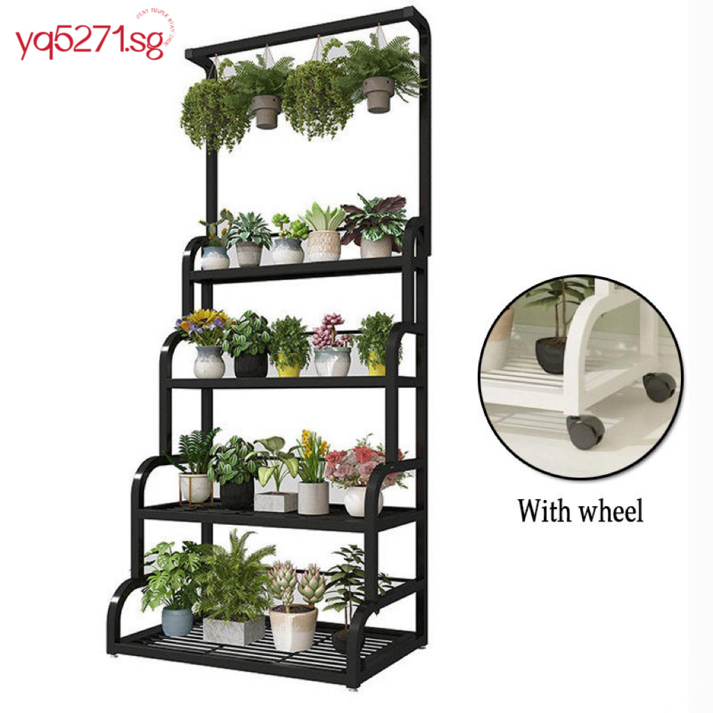 YQ Iron Plant Rack Flower Stand Flower Rack Multi-storey Indoor Space ...
