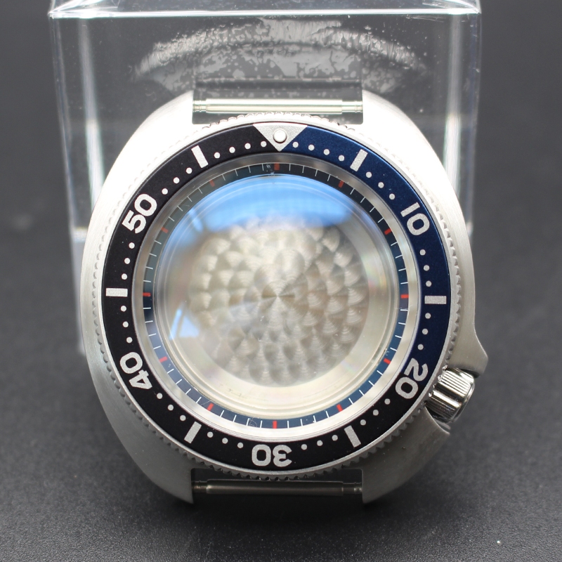 44mm Watch Cases Stainless Steel Sapphire Glass Mechanical Watch Case