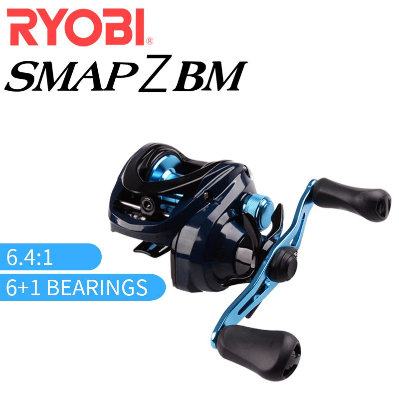 NEW RYOBI SMAP ZBM Baitcasting Fishing Reels Gear Ratio 6.4:1 Bearings  6+1Max Drag 5kg Hanmi Gear Saltwater Reels Fishing Reels