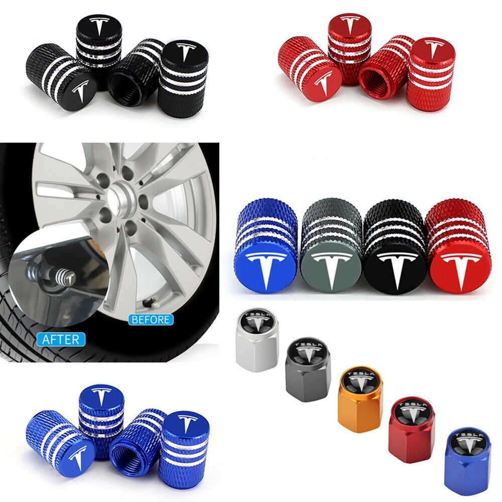 4x Logo Emblem Car Wheels Tire Air Valve Caps Stem Dust Covers For ...