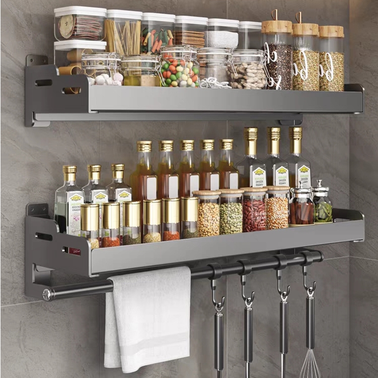 [SG STOCK] Household kitchen perforated storage rack | Multi functional ...