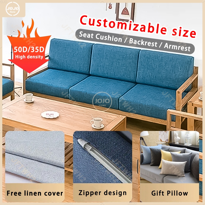 sofa cushion sponge customized 50D high density foam bay window cushion