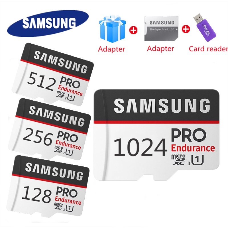 Samsung Micro SD W/ADPT Pro Durability (32GB/64GB/128GB/256GB512GB/1TB) Storage Card Shopee