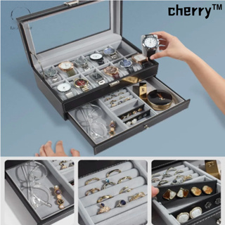 Organizer Storage Box,PU Leather Jewelry Watch Storage Box