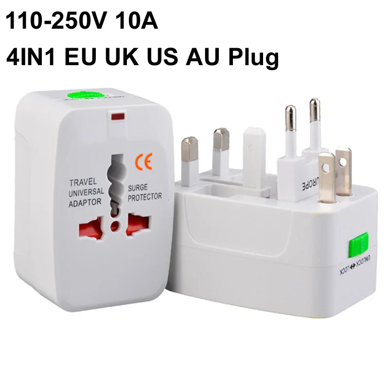 Universal 110-250v 10A Electric AC Power Charger Socket International ...