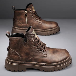 Mens leather boots on sale casual