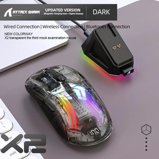Attack Shark X2 pro/ X3 /X5/X6 Wireless Bluetooth Mouse 2.4G+Type-C Tri-Mode  Connection Optical Gaming Mouse Mice for Computer PC Laptop，PAW3395