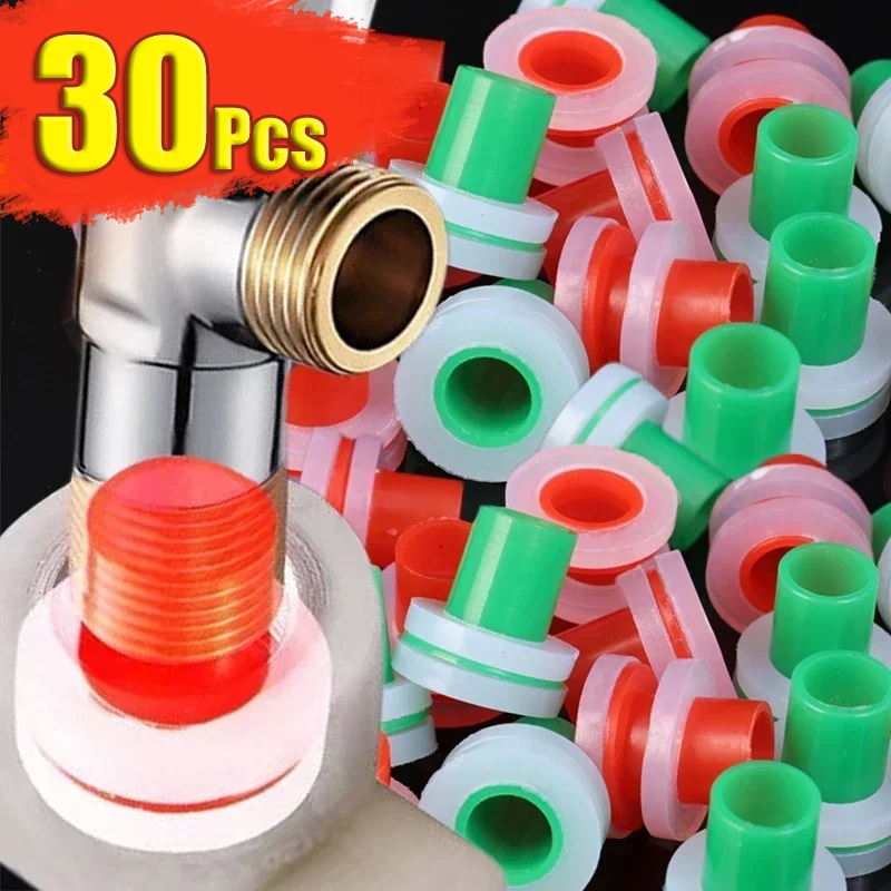 30Pcs Faucet Leak-Proof Sealing Gaskets Silicone Washer Triangle Valve ...