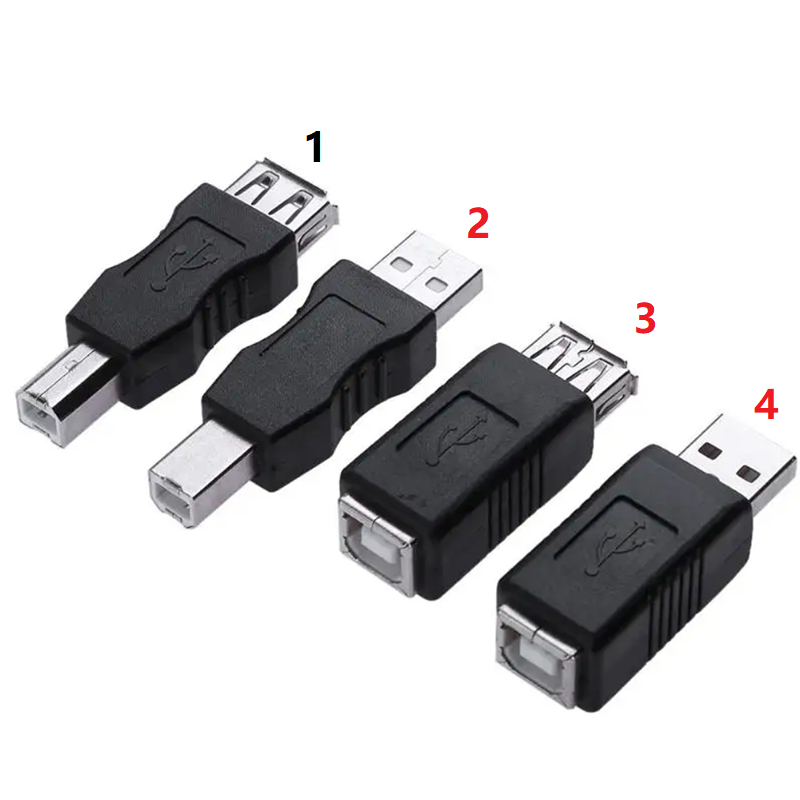 USB 2.0 A Male & Female to USB Type B Print Converter Adapter Male