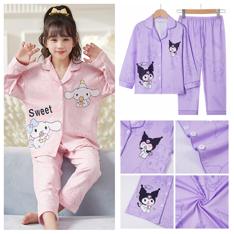 Kids Clothes Girl Kuromi Dress Pyjamas Kids Girl Cute Melody Pyjamas ...