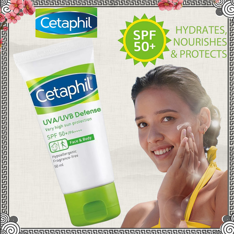 Sunscreen Cetaphil Hypoallergenic Daily Facial Moisturizer withhigh sun protection SPF 50+ 50ml