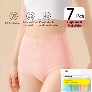 7Pcs/Set Women Disposable Underwears Comfortable Postpartum Cotton Briefs  Panties for Travel Individually Wrapped Packages : : Clothing,  Shoes & Accessories