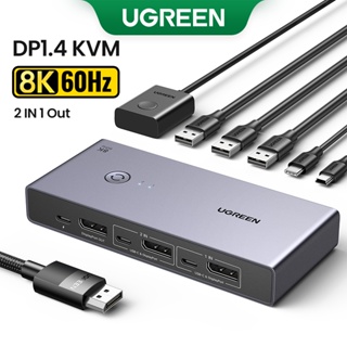 UGREEN 4K@60Hz HDMI KVM Switch USB3.0 3D HDR 2 PCs Sharing 1 For