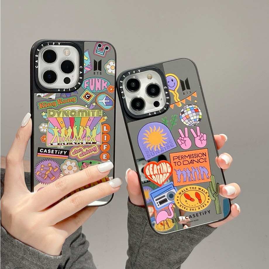 Casetify Mirror Magnetic BTS Mobile Phone Protective Case, Suitable for  Apple 15 14 13 12 11pro promax plus Use