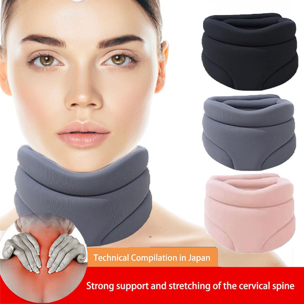 Cervical brace to prevent bowing and forward tilt of the neck, home physiotherapy traction