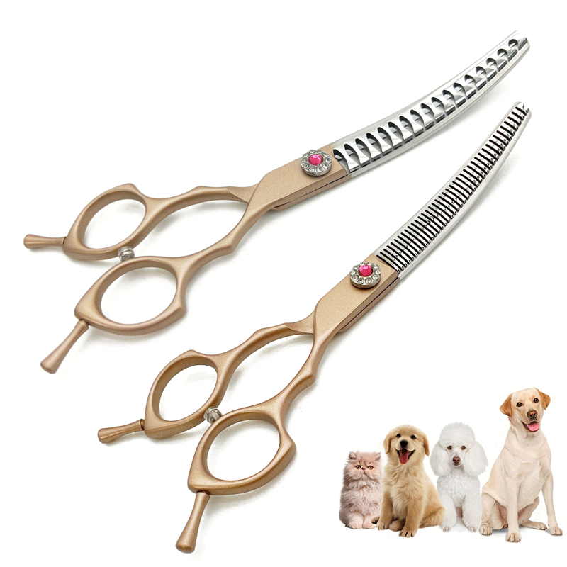 7inch Curved Chunkers Shears Curved Thinning Shears Stainless Steel Dog Grooming Cat Curved Scissors Light Weight Special Designed For Pet Grooming Supply Shopee Singapore