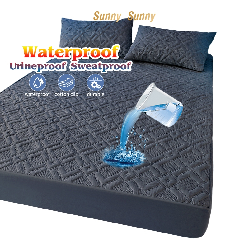 SunnySunny Antibacterial Thicken Waterproof Urinary Quilted Bed Sheet ...