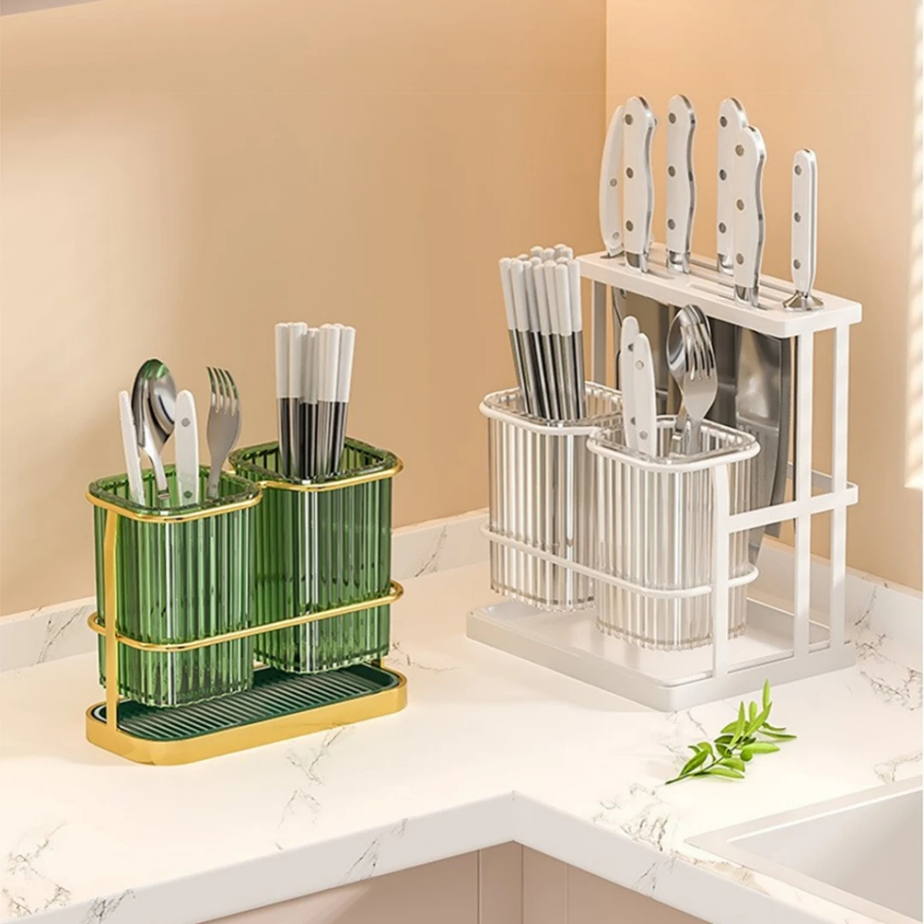 Kitchen Cutlery Holder Spoon Fork Storage Rack Organizer Utensils ...
