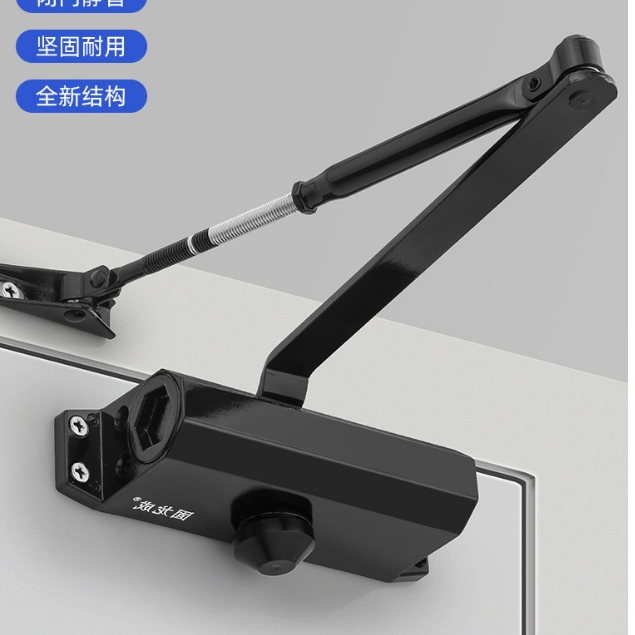 Hydraulic buffer door closer concealed hotel fire door positioning