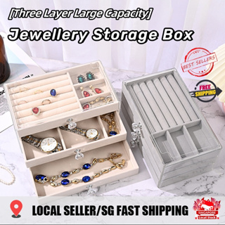 6 Tier Jewelry Box Jewelry Case 5 Drawers Large Organizer Capacity Mirror Lockable  Box - China Accesories Storage Box and Organizer Box price