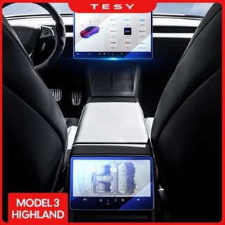 For 2024 Tesla Model 3 highland Rear Trunk Left Side Storage Box with Cover  Tail Boot Organizer Partition Decoration Accessories