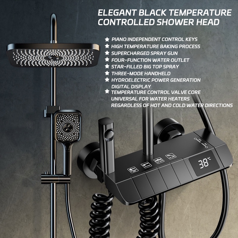 Rain Shower Set Piano Key Temperature Controlled Digital Display ...