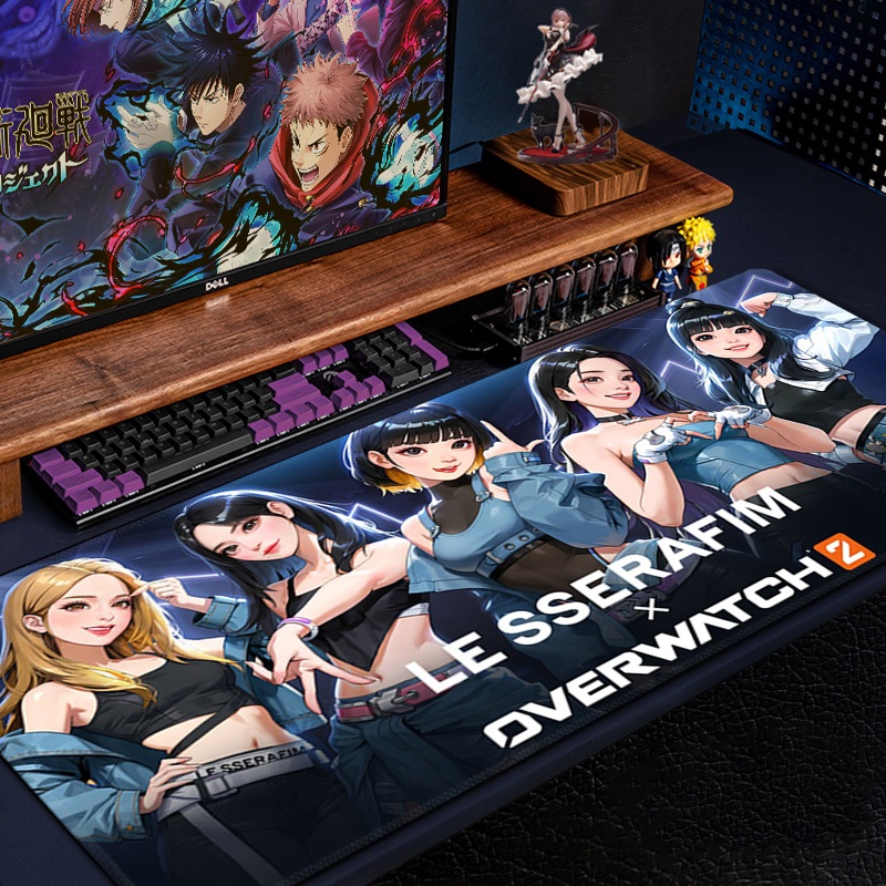 Le sserafim overwatch デスクマット　開封済み LE SSERAFIM x OVERWATCH 2 Mouse pad Extended 900x400mm Waterproof