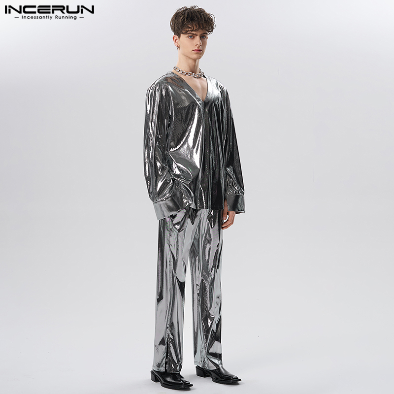 INCERUN Men's Fashion Flash Two Piece Set | Shopee Singapore