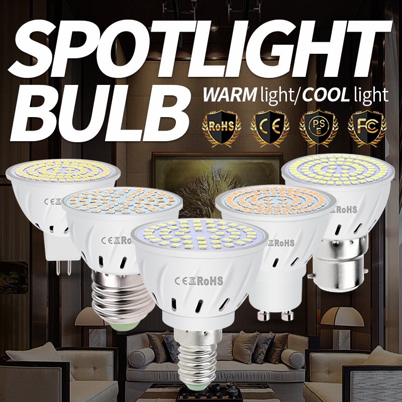 9W LED Bulb GU10 220V Spotlight E27 7W Downlight Recessed Light MR16 5W ...
