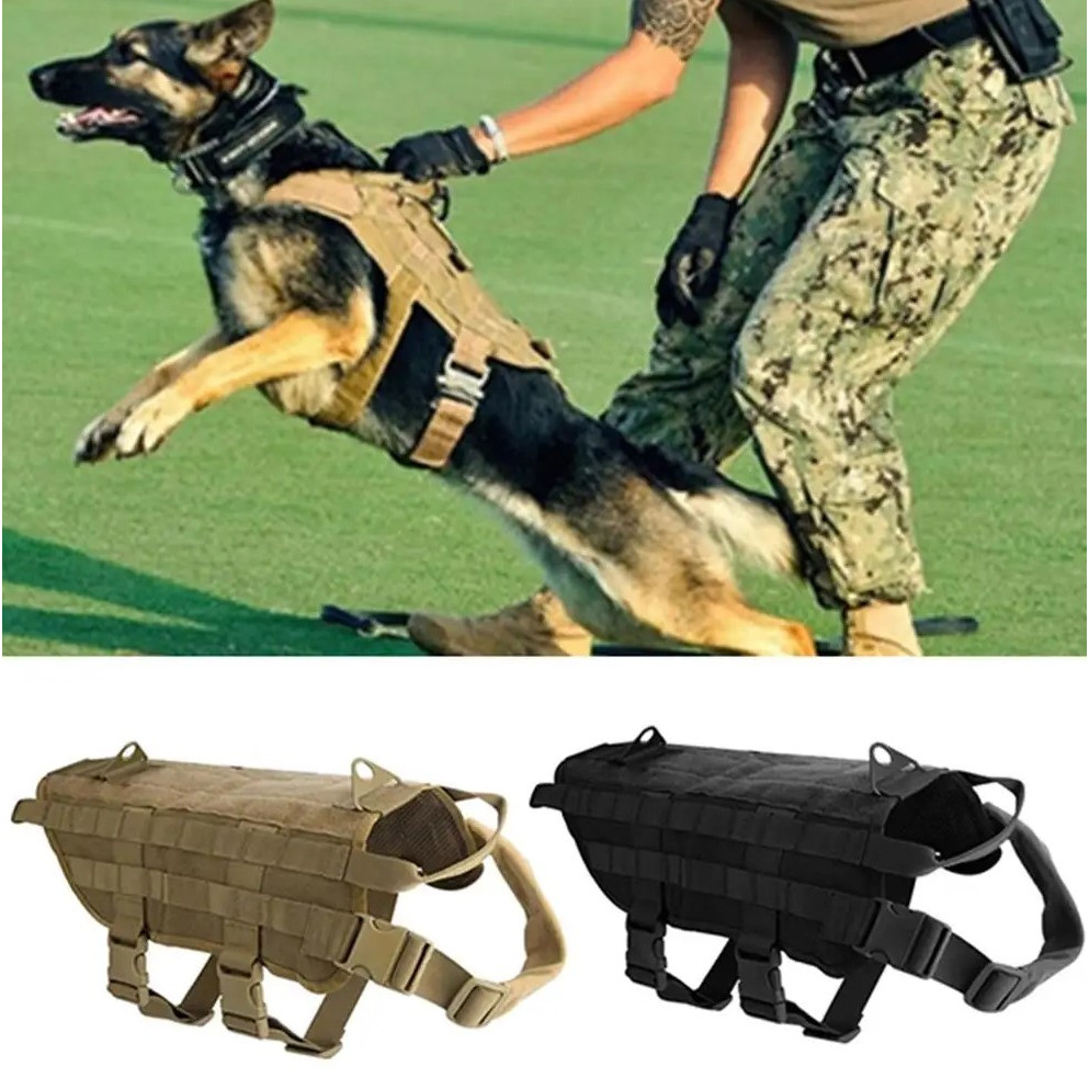 K9 Tactical Training Dog Harness Molle Vest Packs Coat 4 Color S-XL ...