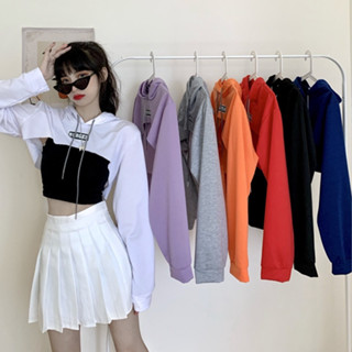 Cut off hot sale hoodie women's