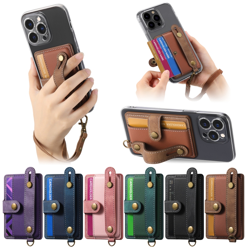 3M Adhesive Sticker Card Holder Pocket For Mobile Phone Universal Retro ...