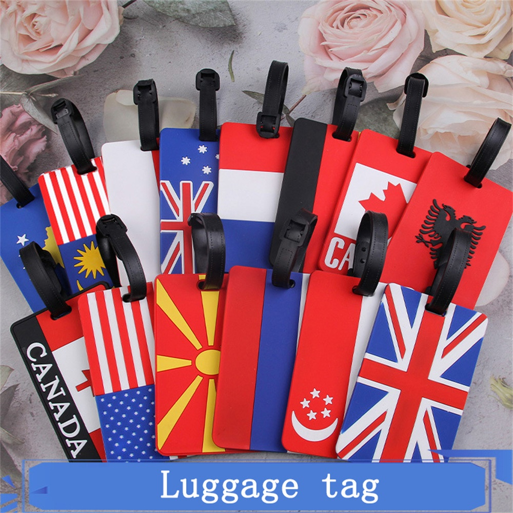 New PVC national flag luggage tag three-dimensional flag boarding pass ...