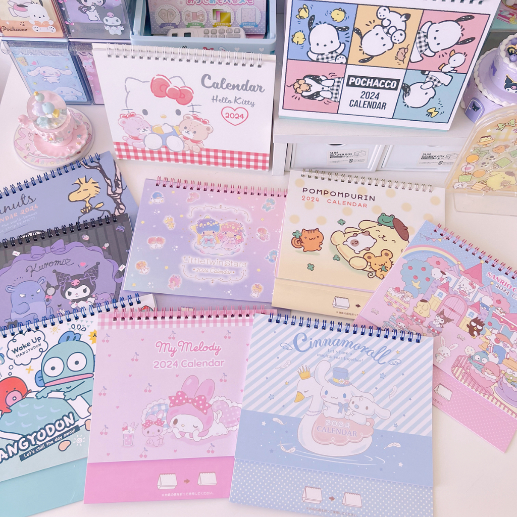 Sanrio 2024 Desk Calendar Mini Calendar desktop decoration cute ...