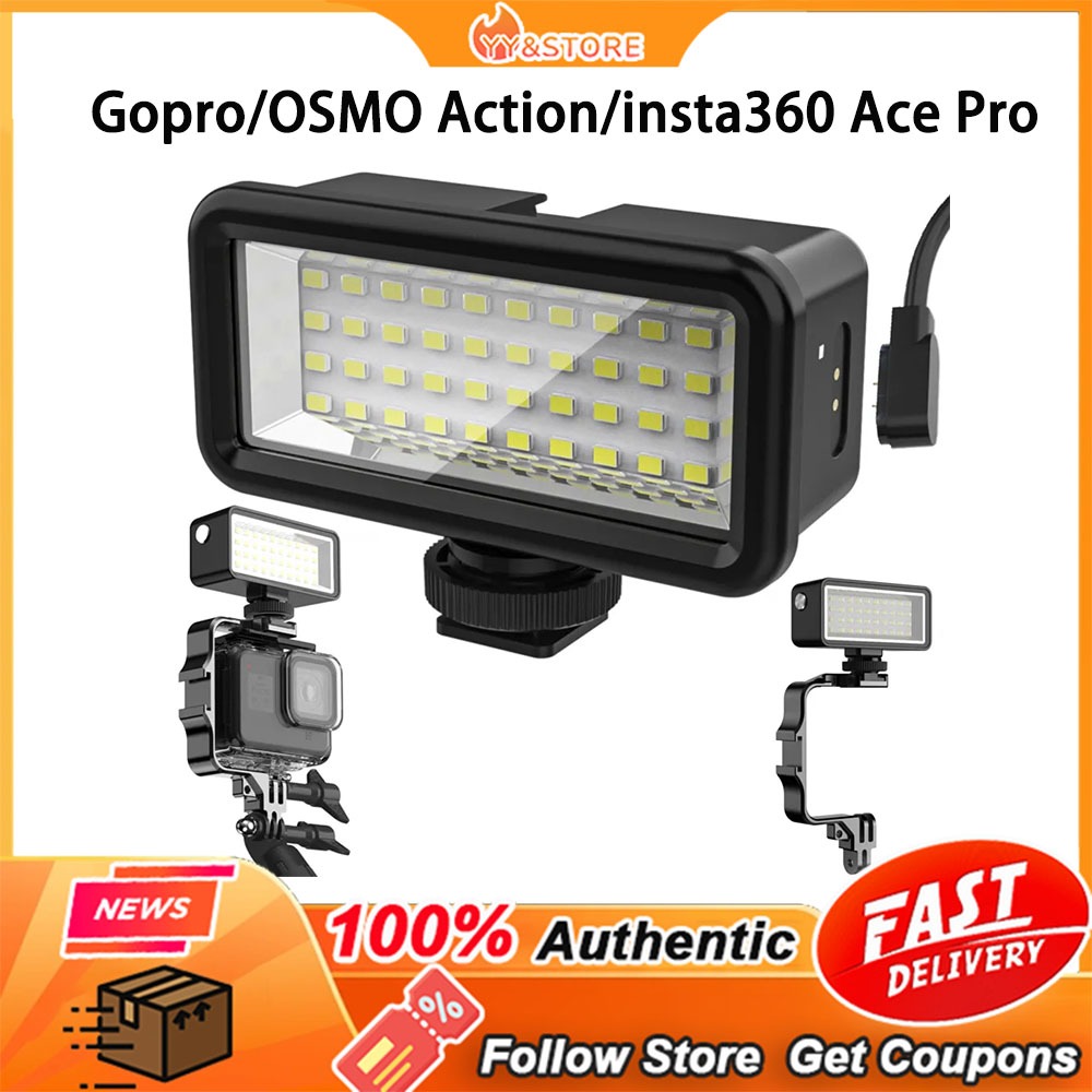 Sea Frogs 40m Duiklamp 48 LEDs - Waterdichte Videolamp Voor GoPro Hero 12/11/10/9