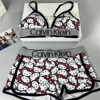 Hello Kitty Couple Cartoon Underwear Set for Outer Wear Sexy Hot Girls  Comfortable Stretch Kt Cat