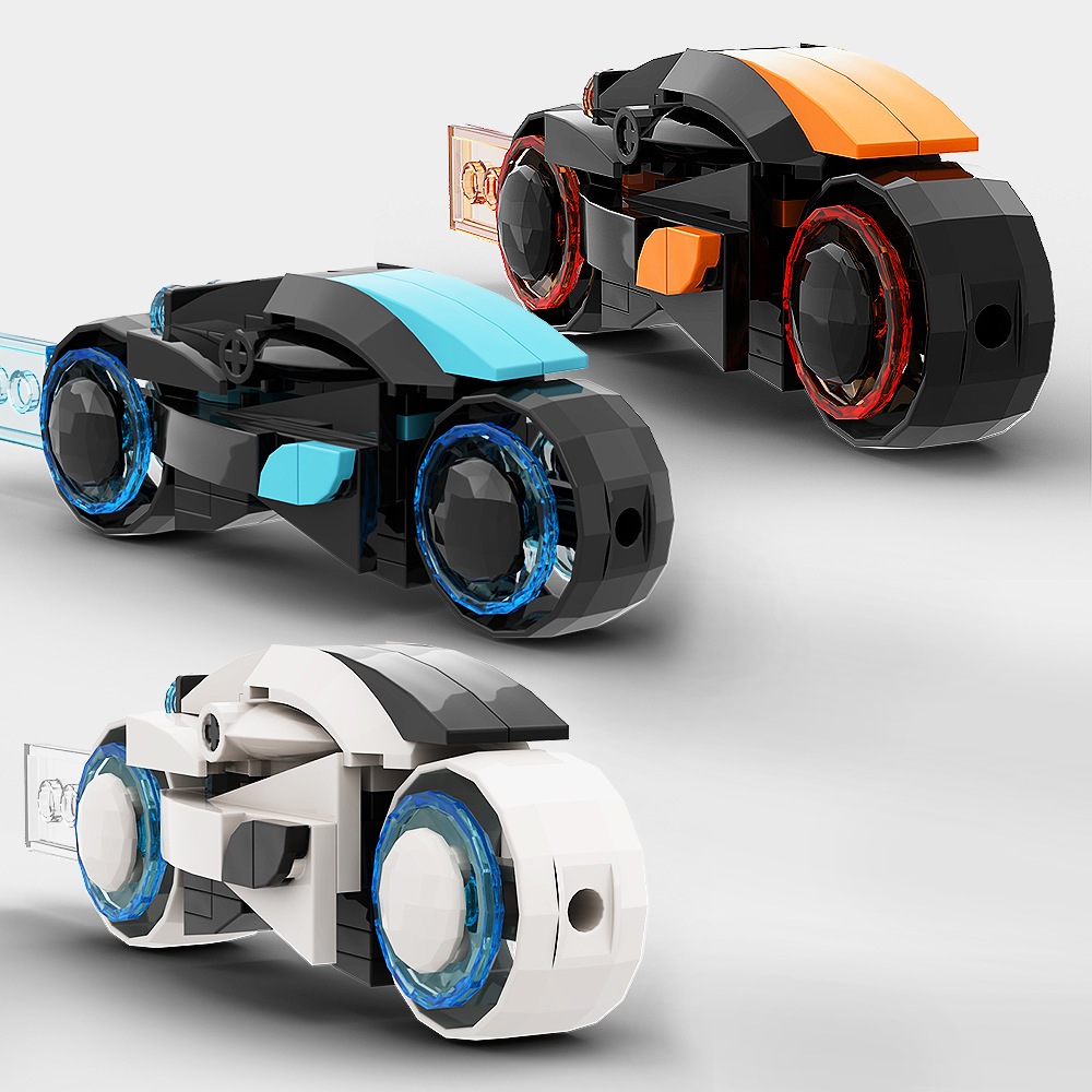 Buildmoc Tron: Legacy Model Tron E755 Cycle Building Blocks Children's ...