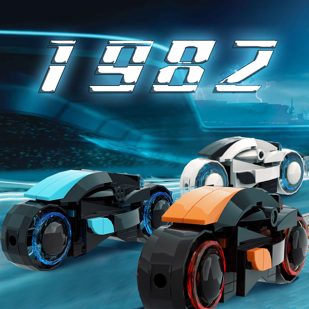 Buildmoc Tron: Legacy Model Tron E755 Cycle Building Blocks Children's ...