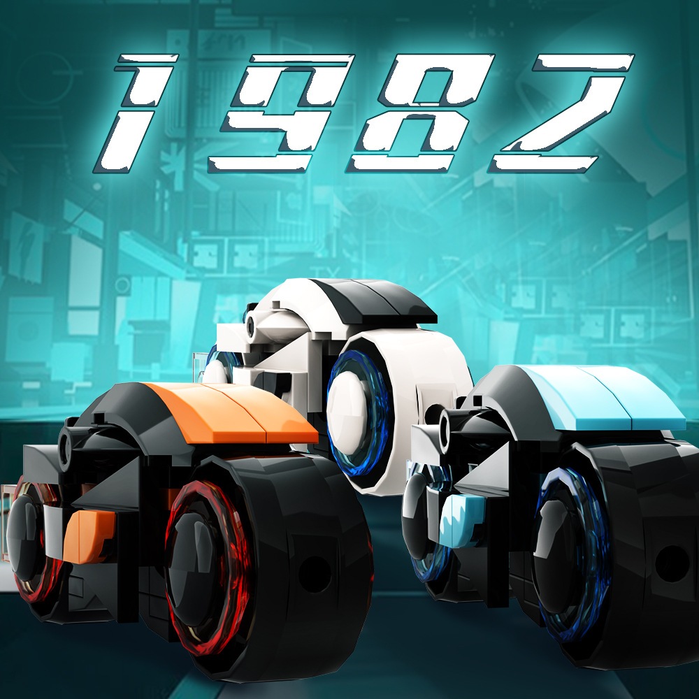 Buildmoc Tron: Legacy Model Tron E755 Cycle Building Blocks Children's ...
