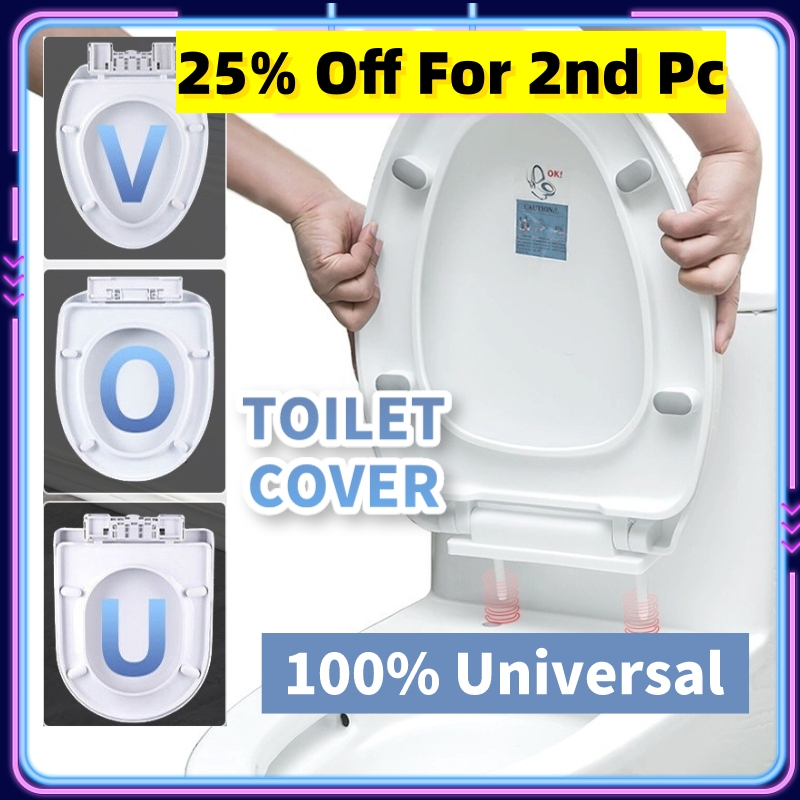 【StarMart】SlowClose U/V/O Type Toilet Seat Cover Universal High